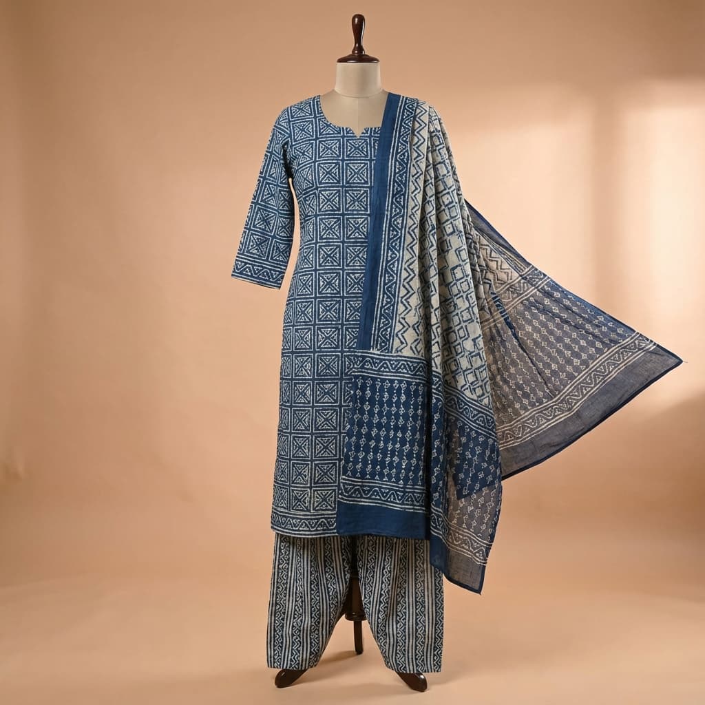 Indigo Indigo Block Print Set